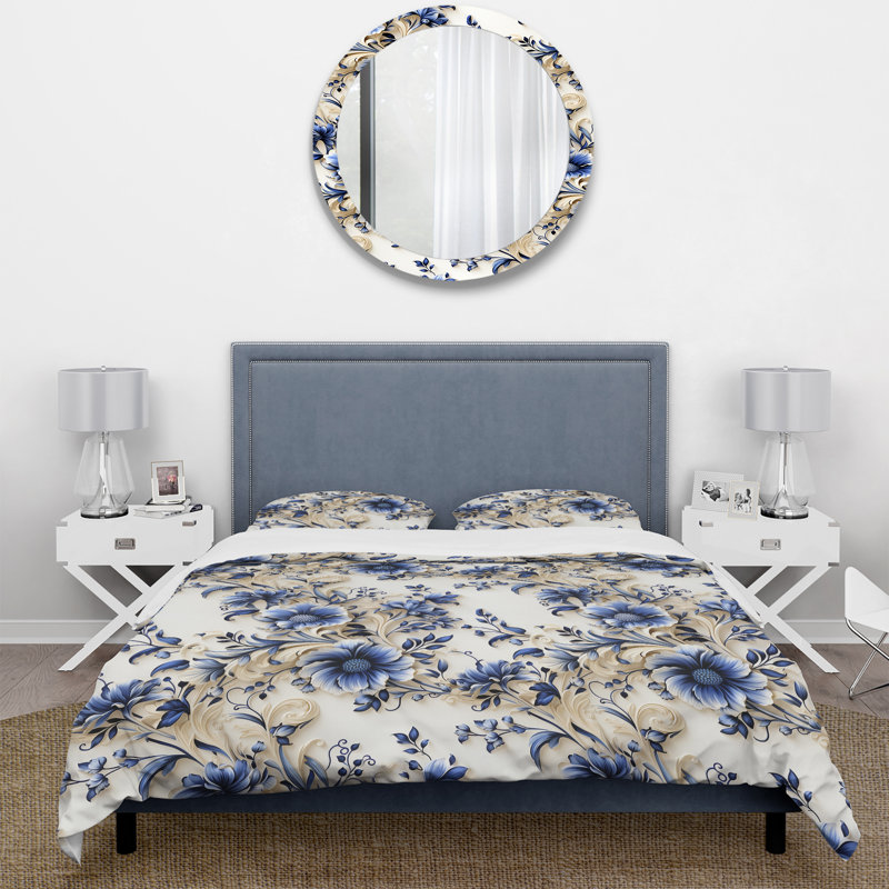 Ensemble de housse de couette Decambra, Housse de couette simple + 1 taie décorative stan