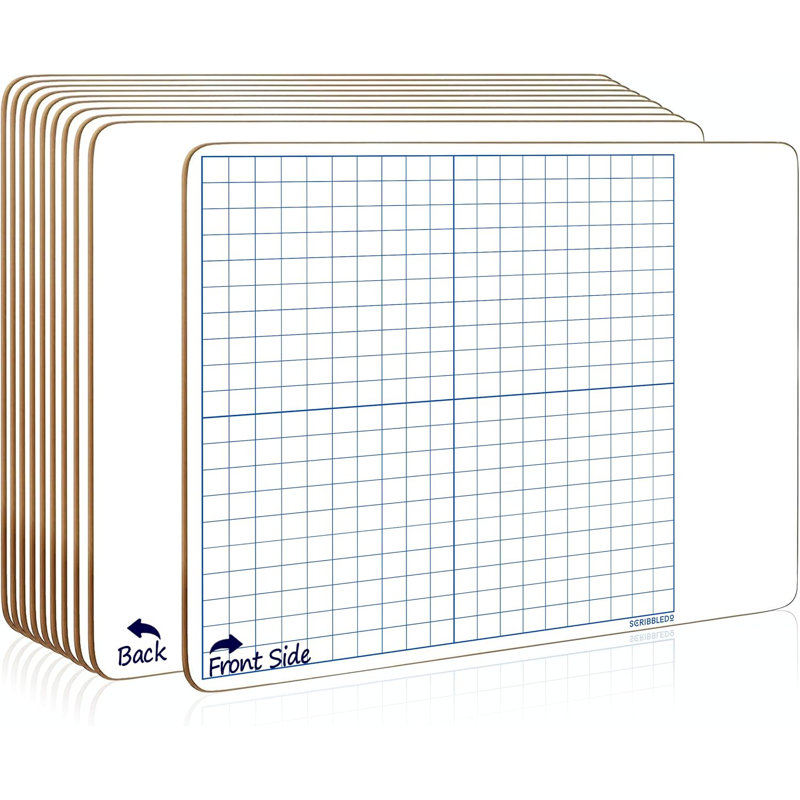Paquet de 10 tableaux blancs effaçables à sec 11 po x 14 po Scribbledo 