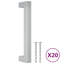 Metro Lane Cabinet Handles 20 Pcs Silver 480 Mm Stainless Steel-1882729584-1882729597