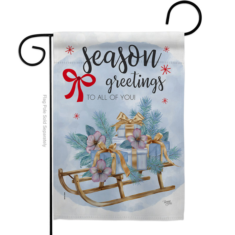 Polyester 2 faces 18,5 x 13 po saison Greetings Drapeau de jardin