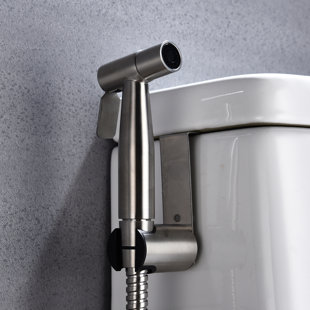 Toilet Bidet - Handheld Type Hygiene Upgrade Rust Silver Metal Bathroom Hygienic And Practical