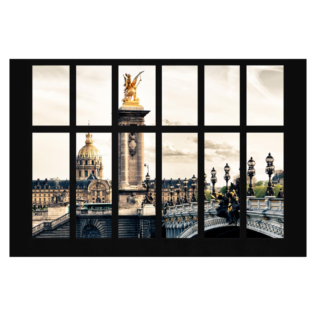 Matte Tapete Fenster Pont Alexandre Paris 3,2 m x 480 cm