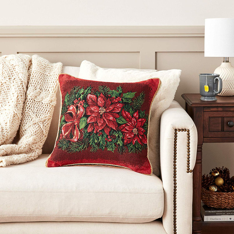  Coussin Christmas Poinsettia