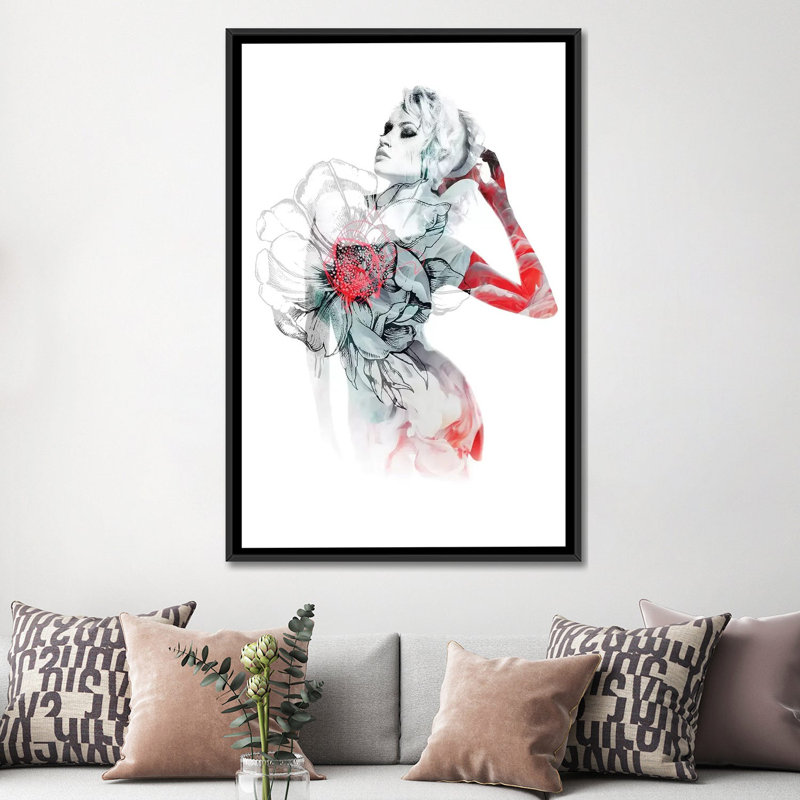 «Welcome I» par Frank Banda - impression sur toile, H 26 po x l 18 po x P 1,5 po, Toile avec cadre noir, Pas de tapis