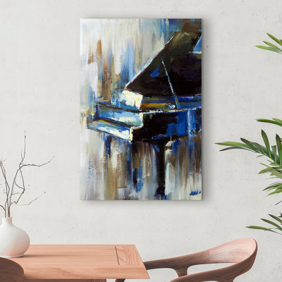 Abstract Grand Piano Canvas | Musical Instrument Home Decor
