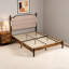 Extra-Large Upholstered Headboard And Bed Frame With Charging Port And Touch-Sensitive LED Light; Quiet Storage And Springless Mattress.-848635383