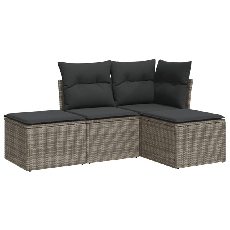 Ensemble de canapé de jardin Vidaxl, Gris