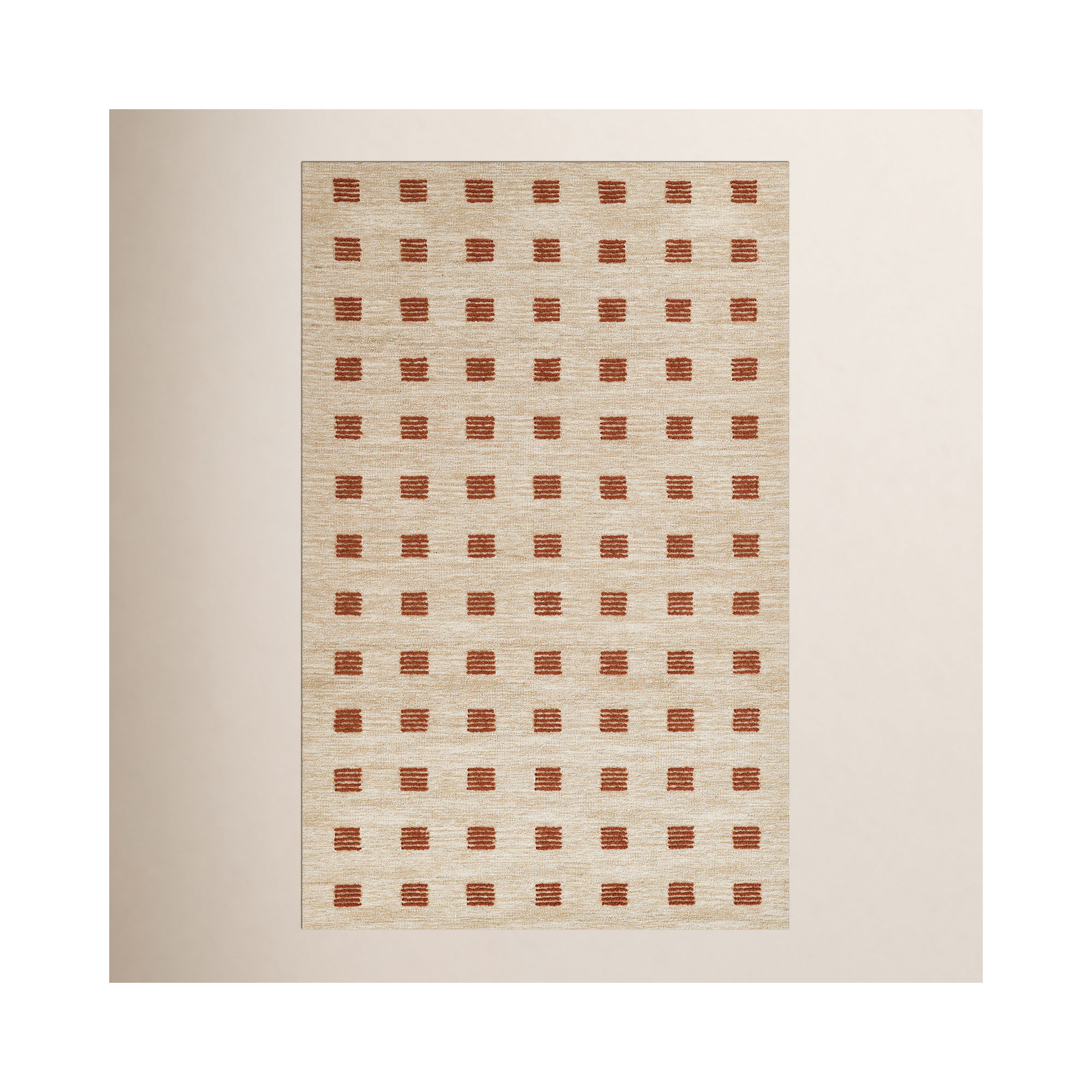 Lanora Hand Tufted Wool Red Rug, Rectangle  2' x 3'