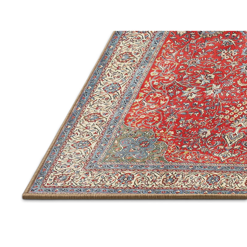 Tapis oriental oriental / noir / bleu, Rectangle 2 pi x 5 pi