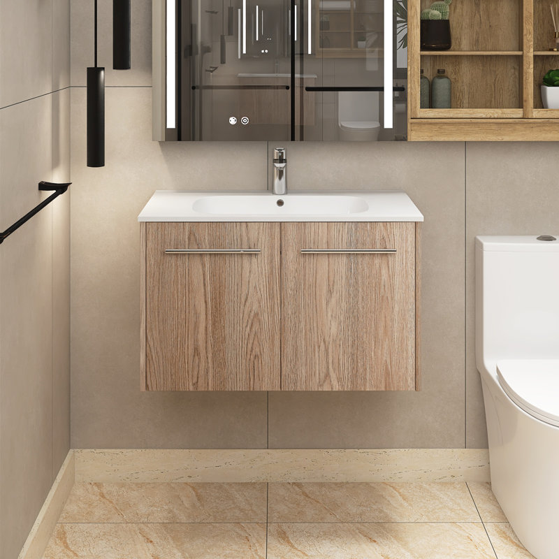 Ruslans 30'' Single Bathroom Vanity with Acrylic Top