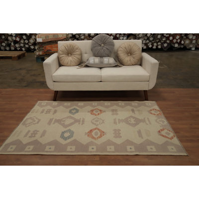 Geometric Kilim Handwoven Rug 4x6