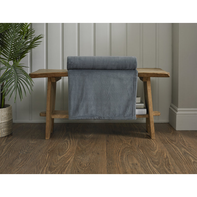 Snuggle Touch Supersoft Fleece Throw, Charcoal