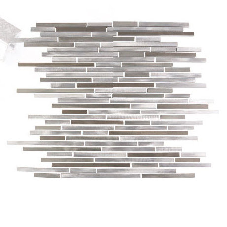 Carrelage mural de cuisine et de salle de bain linéaire en aluminium à bords droits 12 po x 12 po City Lights