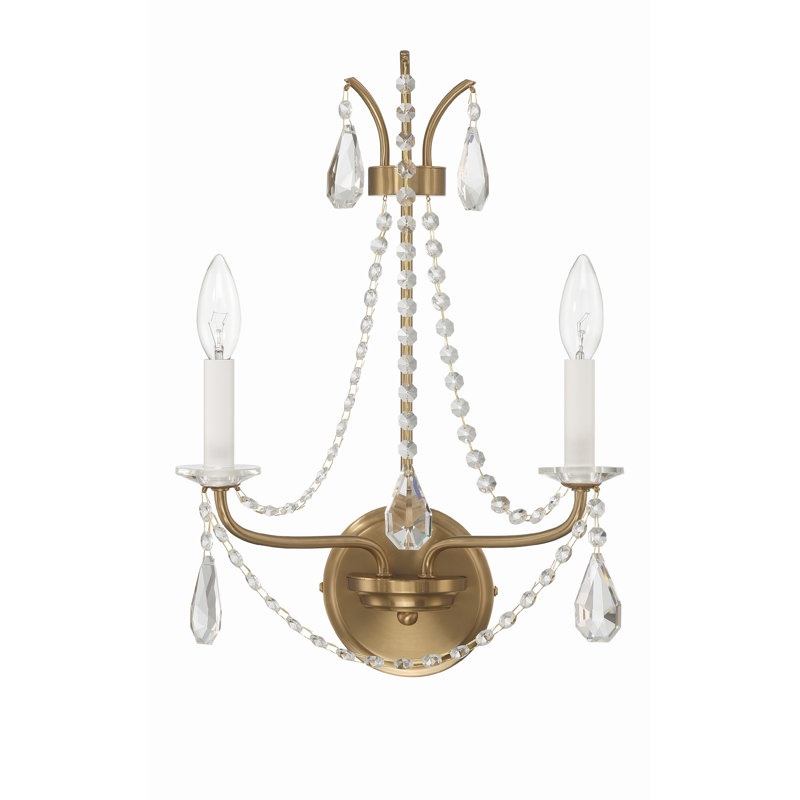 Overbey Candle Wall Light, Aged Brass