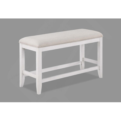 1PC Transitional Fabric Upholstered Counter-Height Dining Bench