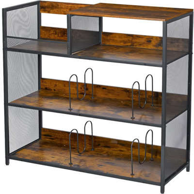 Large 4-Tier Record Player Rack, Can Hold 380-450 Albums by 17 Stories