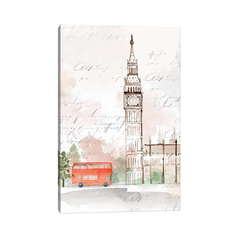 Big Ben London by Isabelle Z - Print on Canvas, Wrapped Canvas, 20.32 cm H x 30.48 cm W