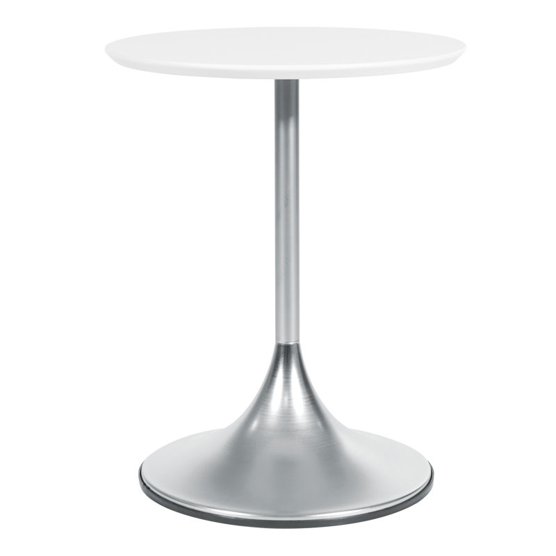 Table de bout à piédestal Mielke, Argent