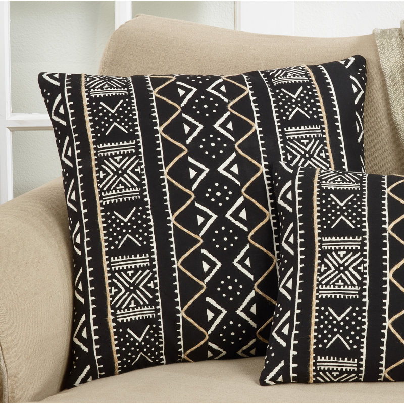 Malian Collection Cotton Throw Pillow, Polyester/Polyfill