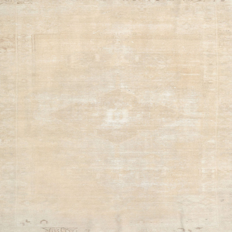 Tapis oriental crème / gris, Carré 8 pi