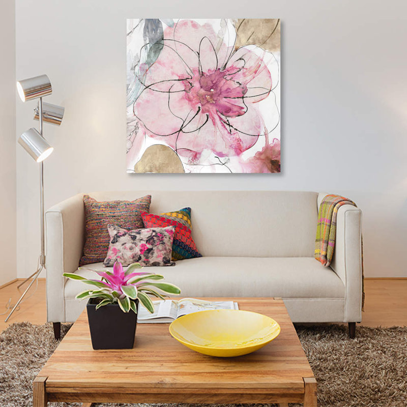 «Pretty» par Asia Jensen - reproduction d'art sur toile tendue, H 26 po x l 26 po x P 1,5 po, Toile tendue, Pas de tapis