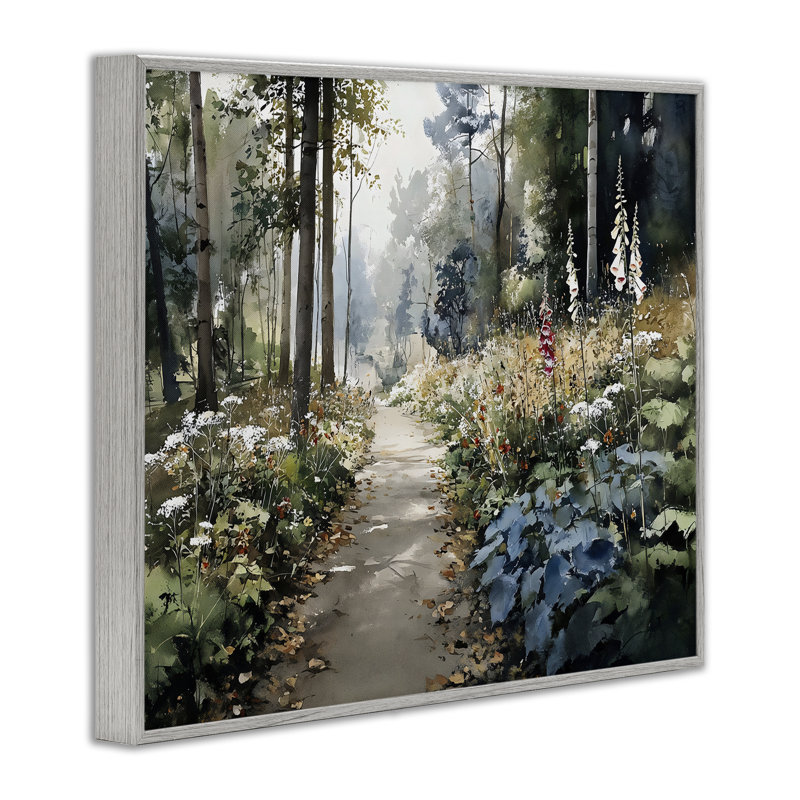 «Foliage Forest at Dusk», giclée encadrée, design par Franklyn Gregory, 16 x 20, Giclée de ferme grise encadrée