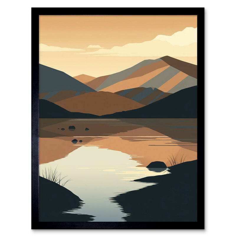 Lugos Boho Lakeside Mountain Landscape - Print