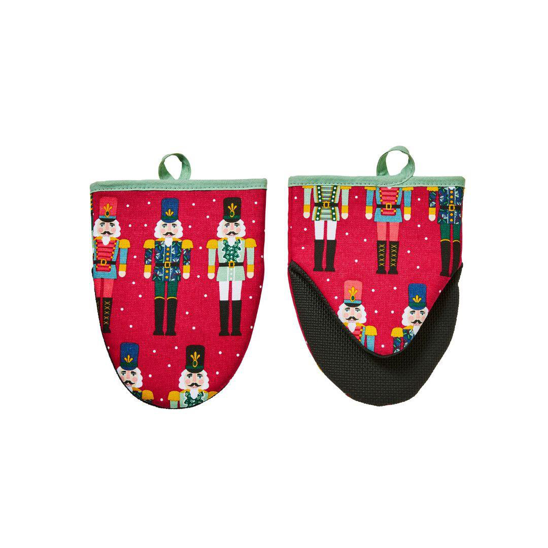 Nutcracker Parade Microwave Oven Mitts - Pair