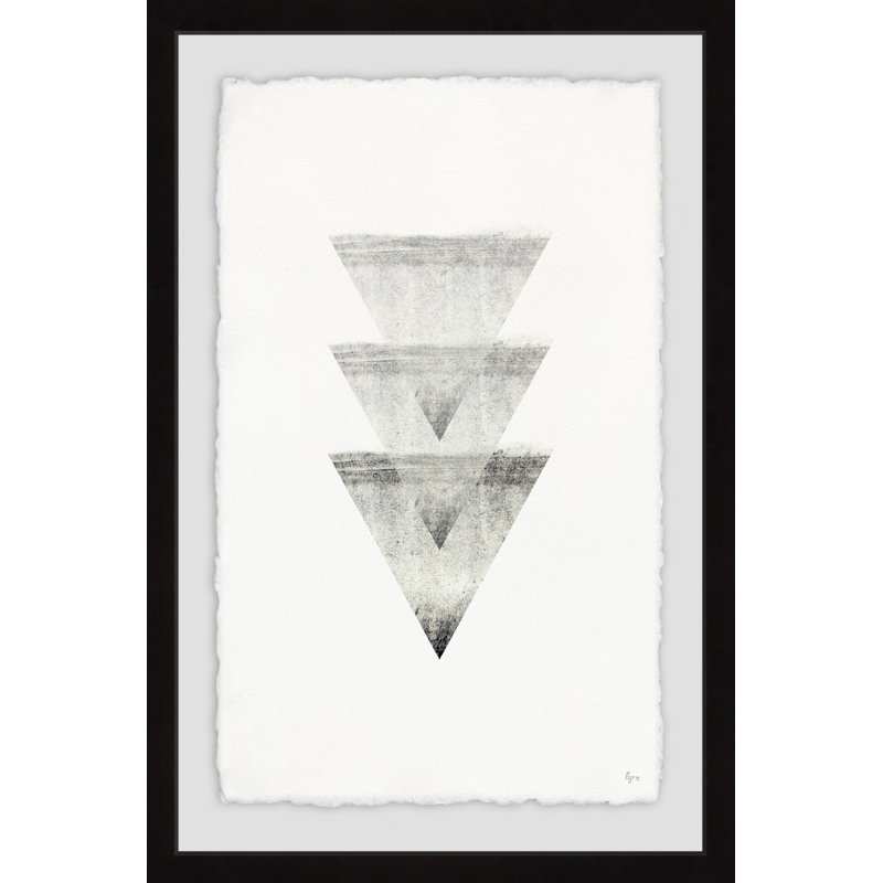 « triple triangle cônes », impression encadrée, H 18 po x l 12 po x P 1,5 po