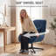 Upholstered Chenille Swivel Armchair-244346449
