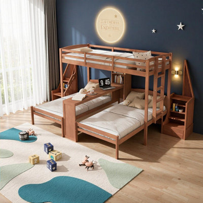 Slumbertime Magic: Lit superposé double avec glissade et tablettes - où les rêves se glissent dans la réalité