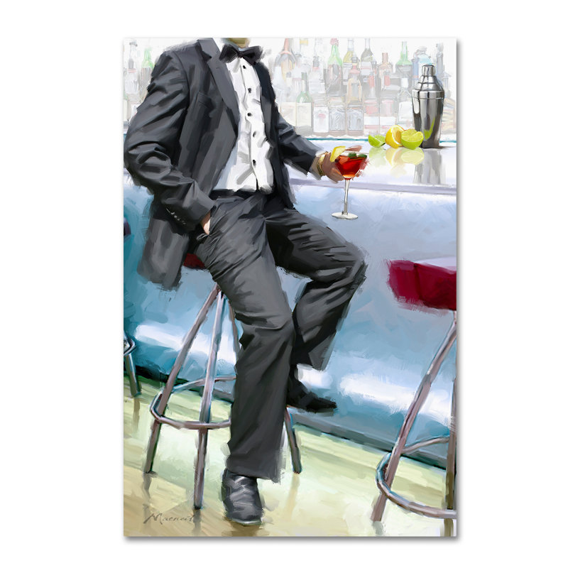 Armand 'Cocktail Party' Print on Canvas, 19" H x 12" W x 2" D