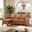 Cognac Faux Leather