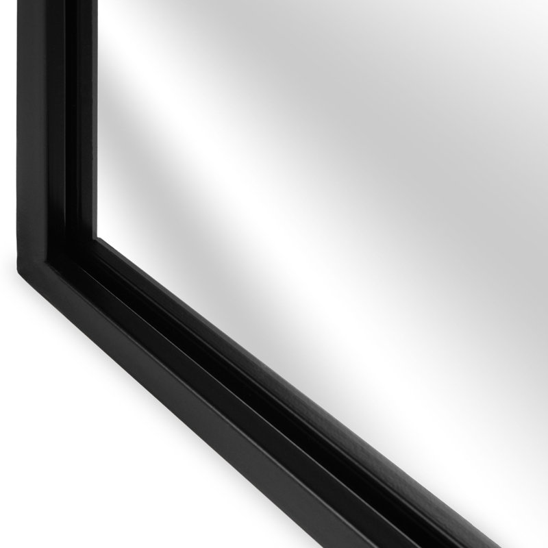 Metal Framed Wall Mounted Accent Mirror in Black