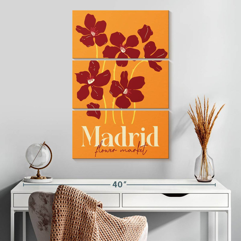 Harnek Madrid Flower Market Poster, 32" H x 20" W