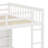 Solid Wood Loft Bed With 8 Open Storage Shelves, Built-In Ladder-333193847