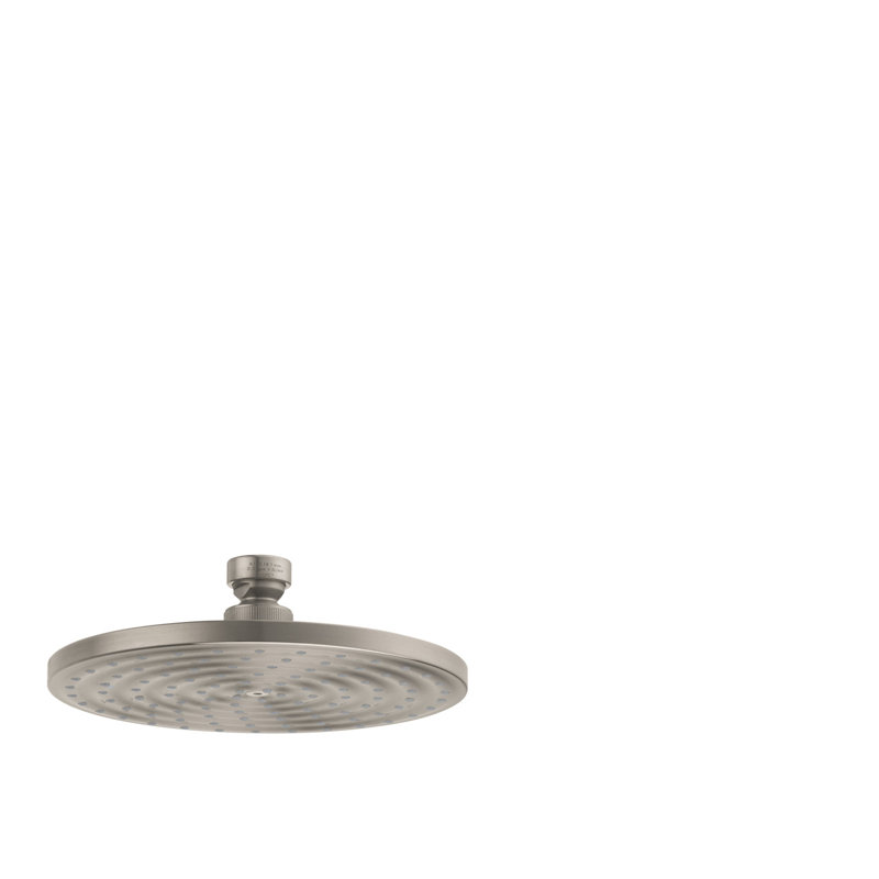 Pomme de douche avec alimentation en pluie premium Raindance S, Nickel brossé