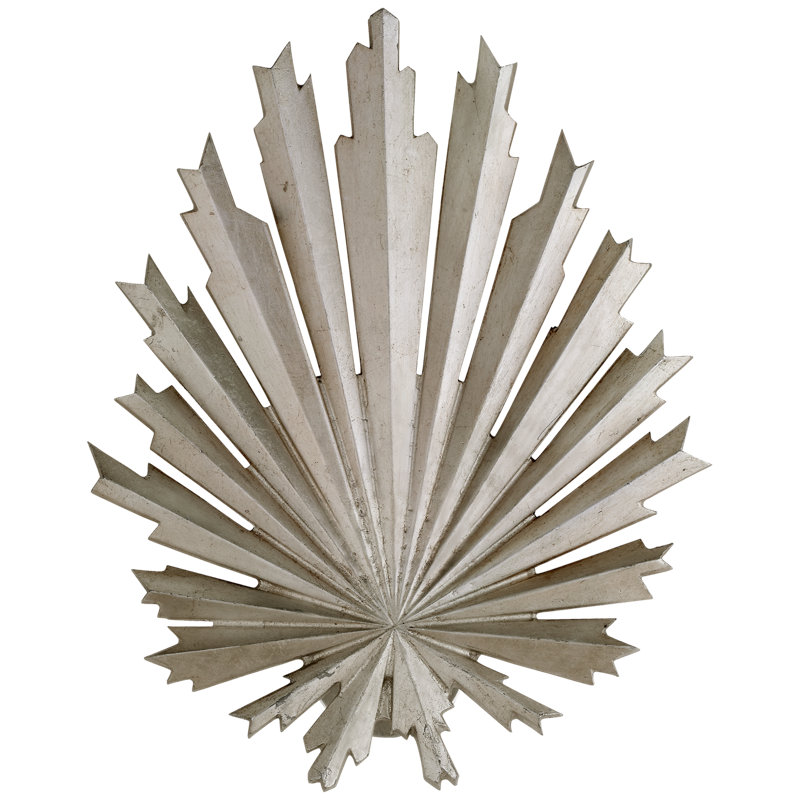 Claymore 1 - Light Flush Mounted Sconce, Burnished Silver Leaf