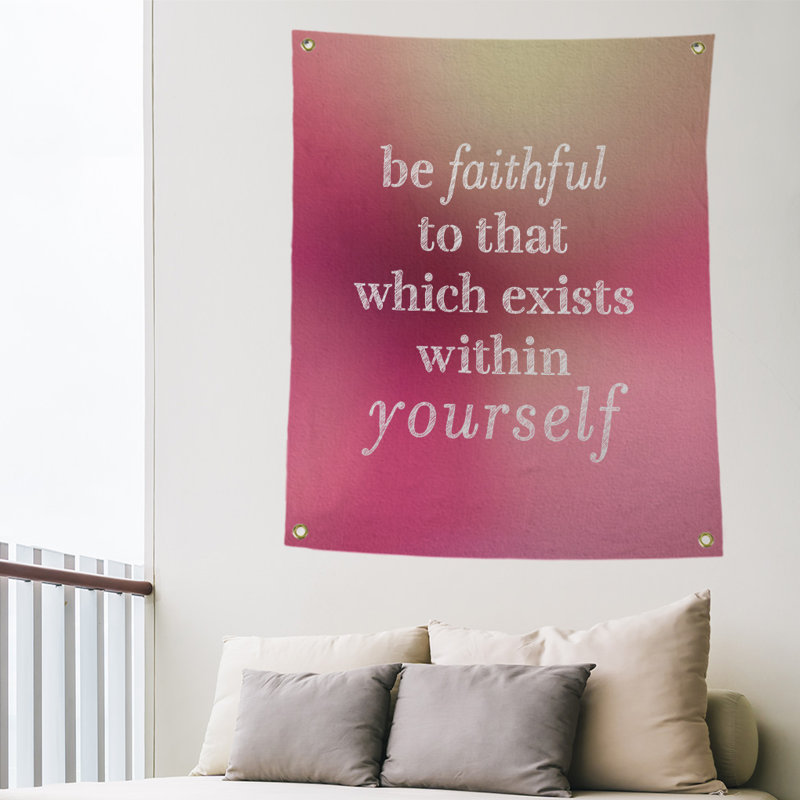 Tapisserie de polyester fidèle à votre quote, H 59 pi x l 50 po, Lueur rose
