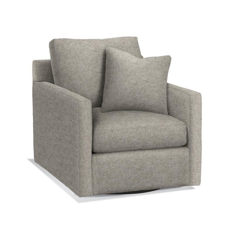 Bel-Air Upholstered Swivel Armchair, Basic Grey; 0317-83