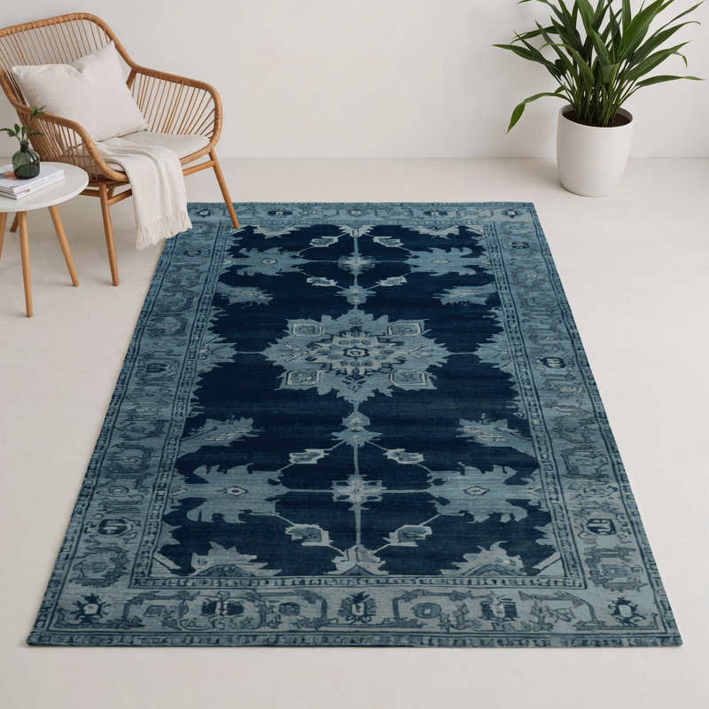 Tapis bleu intérieur et extérieur surteint, Rectangulaire 3 pi x 5 pi