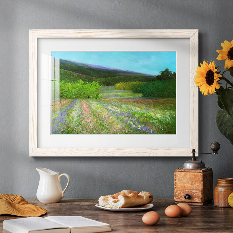 Printemps - impression encadrée rustique avec tableau mat, Blanc, H 18 po x l 26 po x P 1,5 po