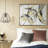 CosmoLiving by Cosmopolitan Gold Canvas Abstract Framed Wall Art with Gold Frame-69975437