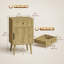Ensemble de table de chevet 2 pièces, ensemble de table de chevet avec tiroir et armoire, chêne