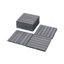10 tuiles de terrasse à motif à rayures imbriquées, plancher carré en bois franc d'acacia 12 "x 12" pour patio, banc, côté piscine-123359092-123359093