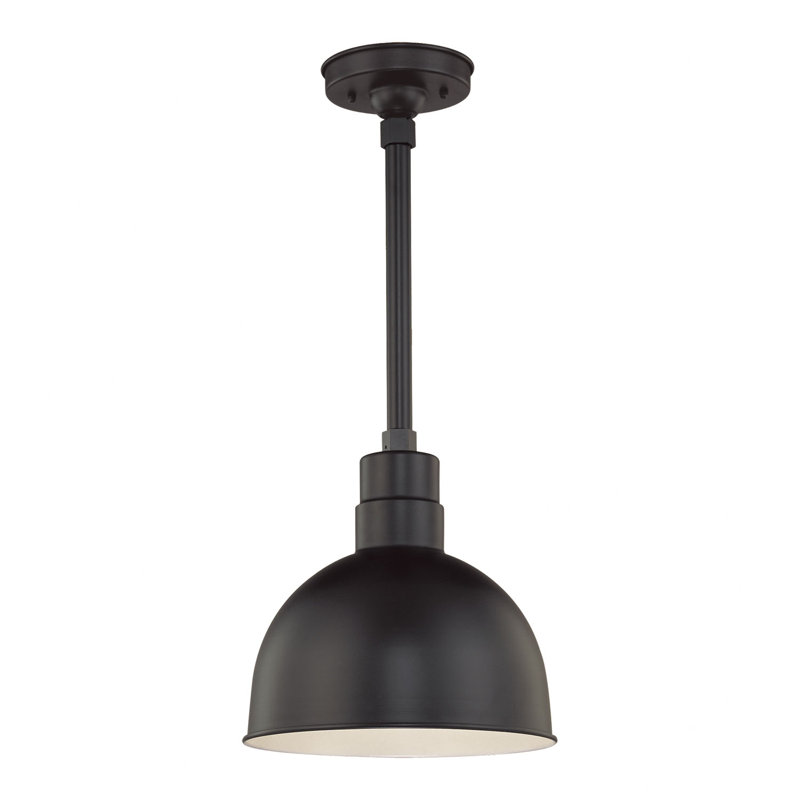 Gutierez 1 - Light LED Single Pendant, White, 24" H x 0.75" W, 11.5" H x 12" W
