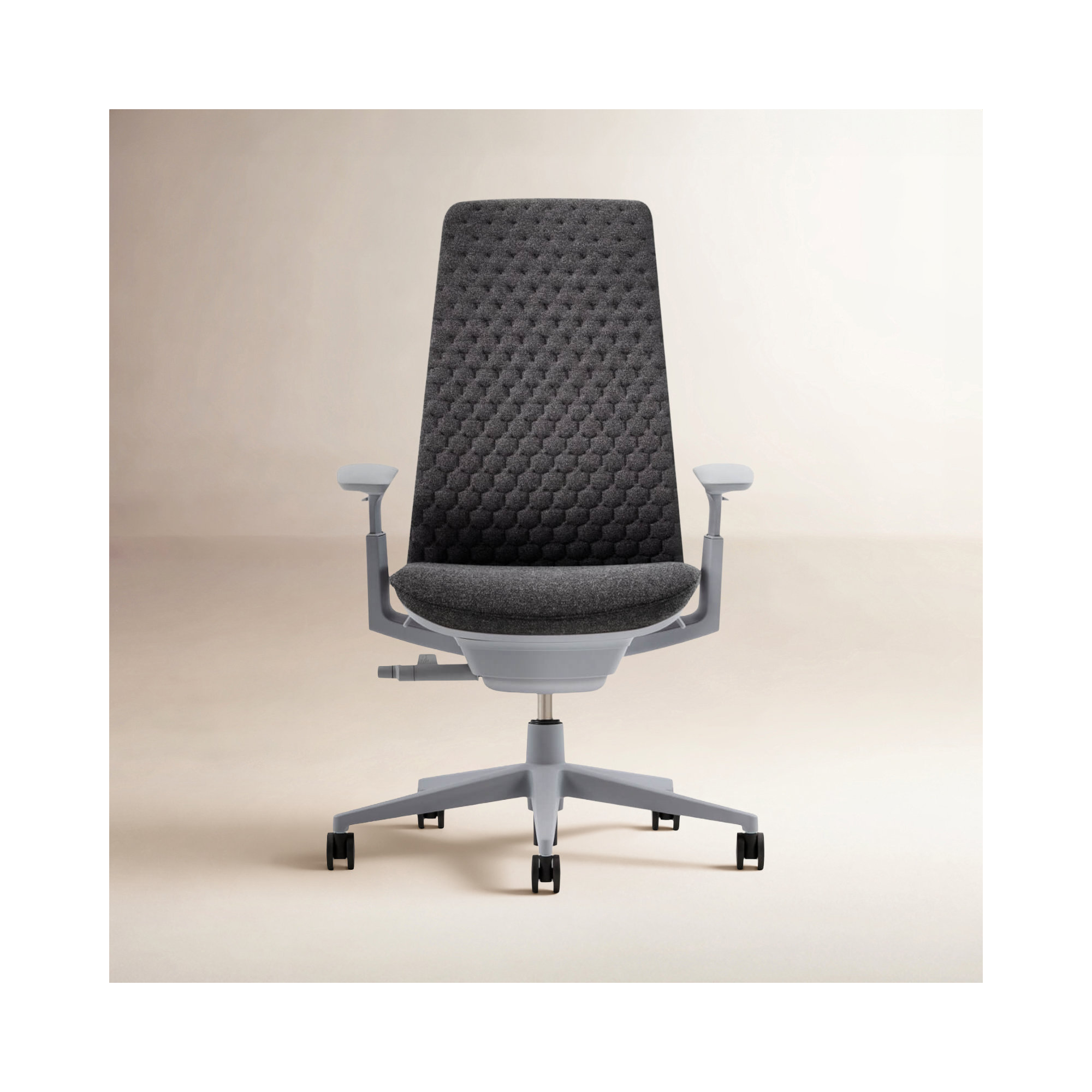Haworth Fern Digital Knit Task Chair, Heathered Gray, Yes