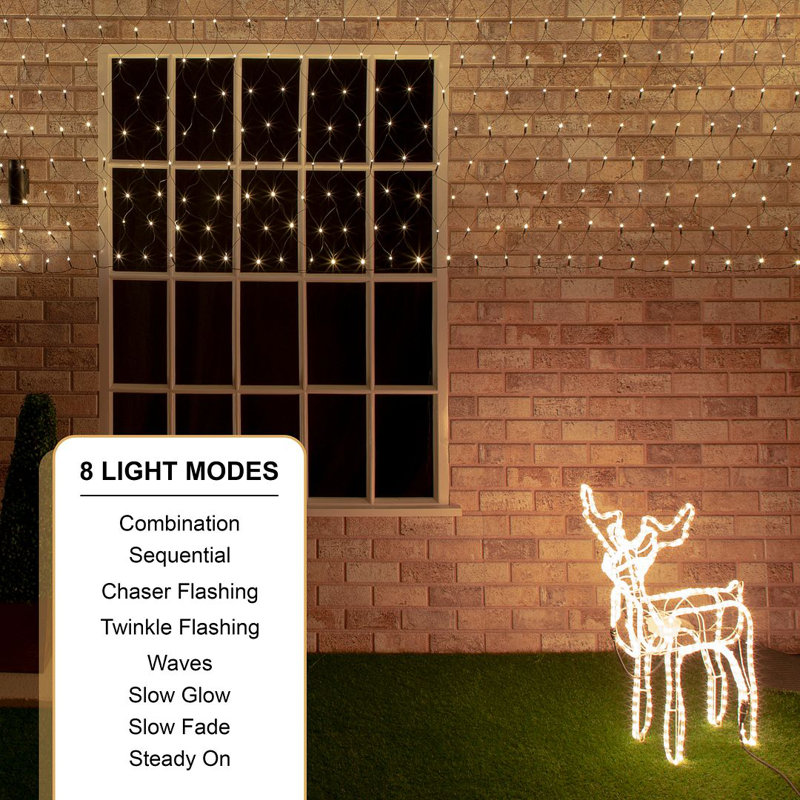 LED Indoor / Outdoor Net Lights, Warm White