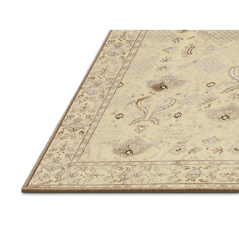 Surface beige contemporaine tapis, Rectangle 5 pi x 7 pi
