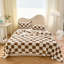 Checkered Lightweight Soft & Cozy Flannel Fleece Throw Blanket for Sofa & Bed in All Season-125344964-125344965